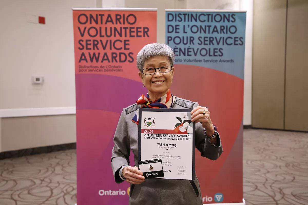 Eight Fo Guang Shan Volunteers Honored at the 2024 Ontario Volunteer Service Awards